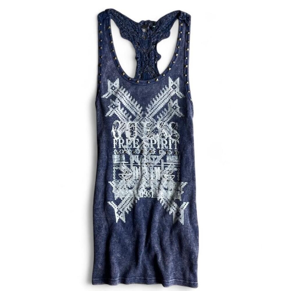 Guess Women's Blue and Navy Vest